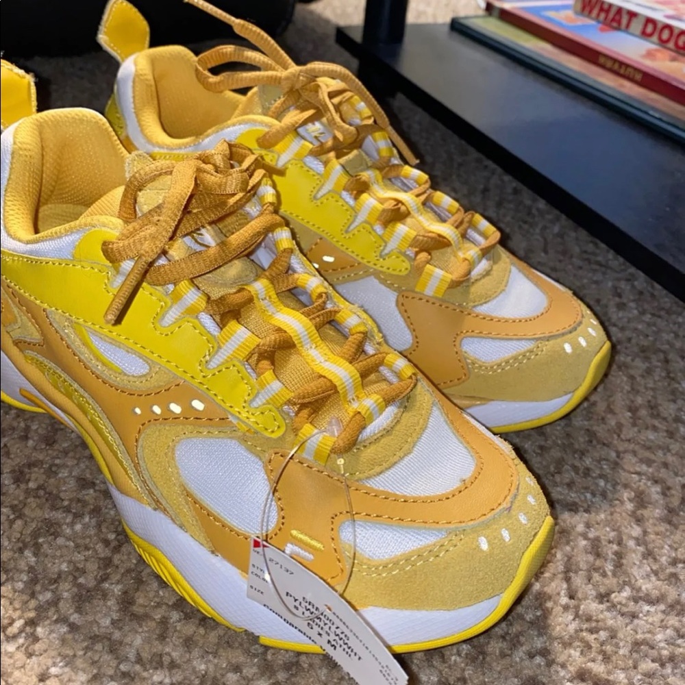 Yellow Fila Shoes